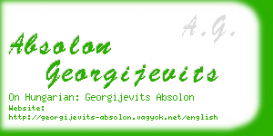 absolon georgijevits business card
